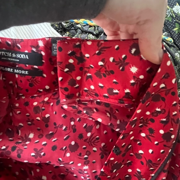 Scotch & Soda Scarlet Red Printed Long-Sleeve Maxi Dress - Picture 8 of 9